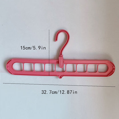 9-Hole Space Saving Clothes Hanger | Foldable Multi-Layer Wardrobe Organizer