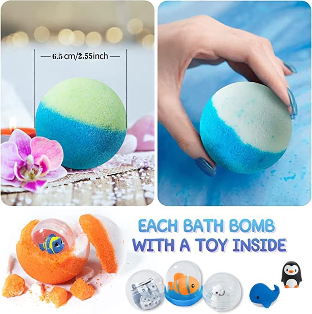 Efferance™ Childrens Surprise Bath bomb set with Hidden Toys