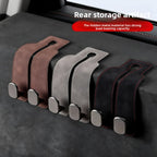 Premium Suede Car Seat Headrest Hook | Heavy-Duty Dual Organizer Hanger