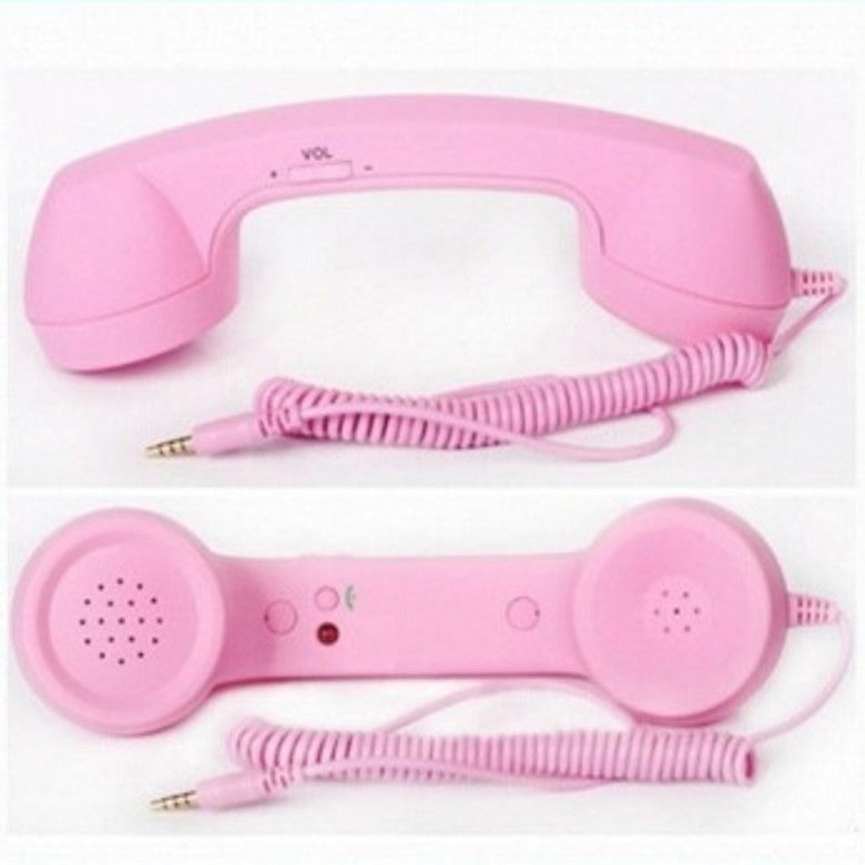 Retro Telephone Handset with Wired Microphone