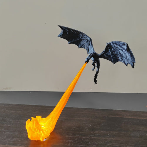 3D Dragon Flame Book Nook – LED Fantasy Shelf Decor