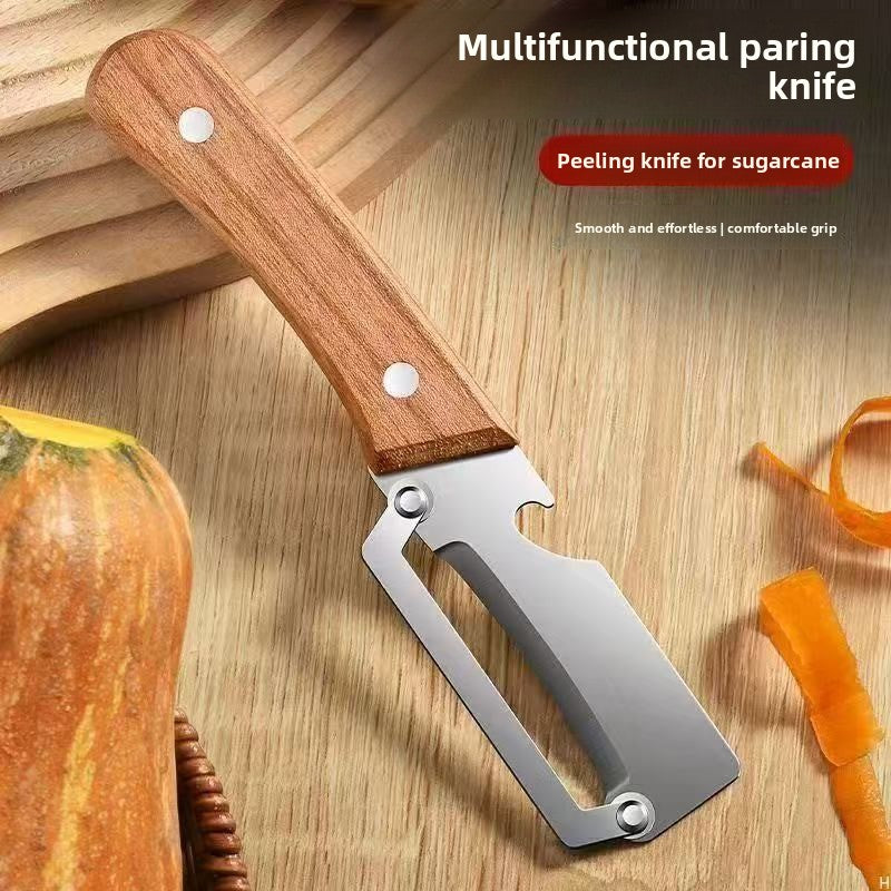 Wooden Handle Stainless Steel Kitchen Peeler