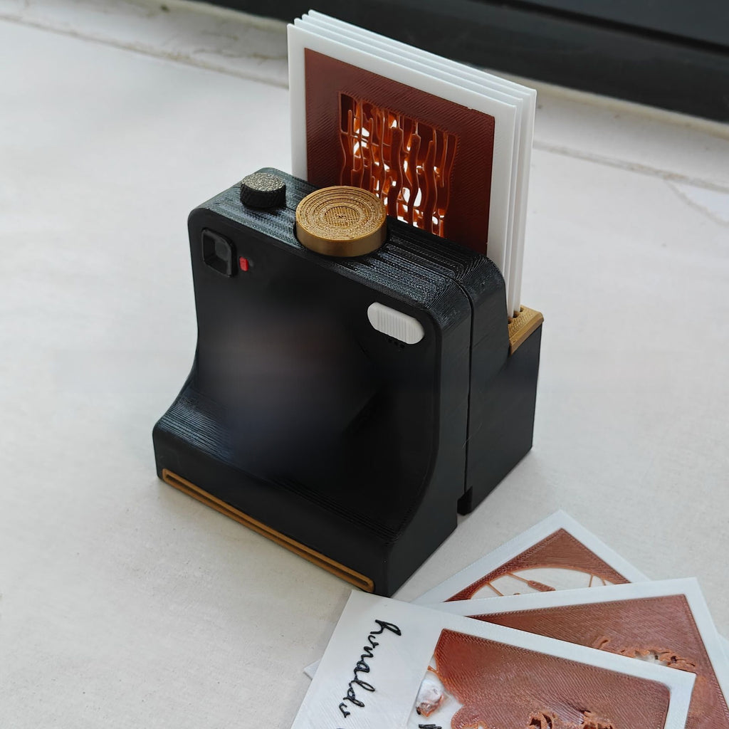 3D printed coffee flower camera