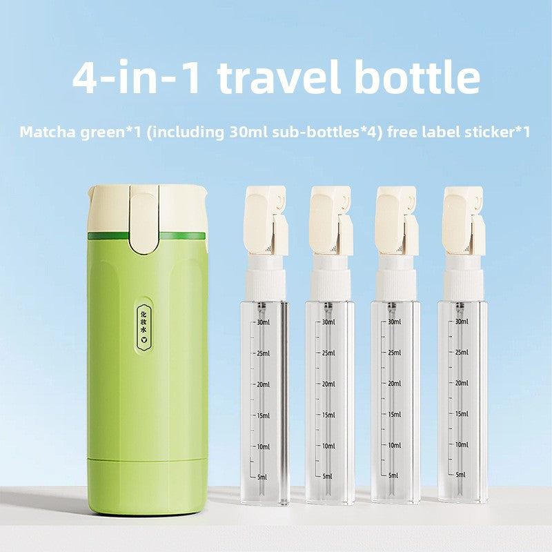 4-in-1 Travel Refillable Toiletry Bottle | Leak-Proof Shampoo, Conditioner & Lotion Dispenser