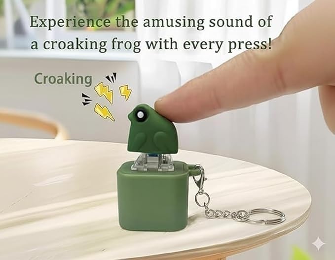 Croak™ Frog Sound Keychain | Funny Stress Relief Clicker | Cute Keychain for Keys, Bags & Gifts