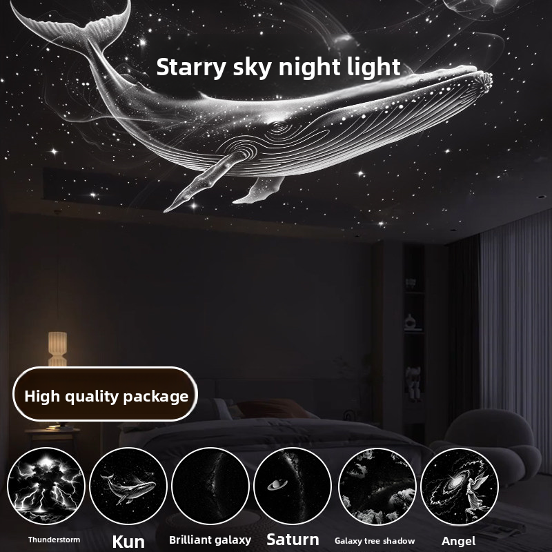 Dual Mode Star Projection Night Light with Voice Control