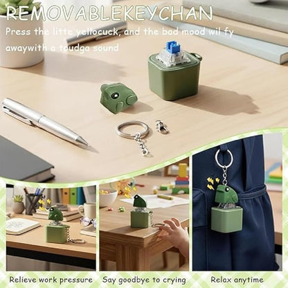Croak™ Frog Sound Keychain | Funny Stress Relief Clicker | Cute Keychain for Keys, Bags & Gifts