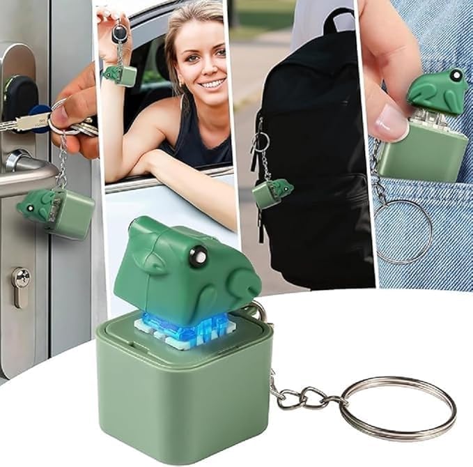 Croak™ Frog Sound Keychain | Funny Stress Relief Clicker | Cute Keychain for Keys, Bags & Gifts
