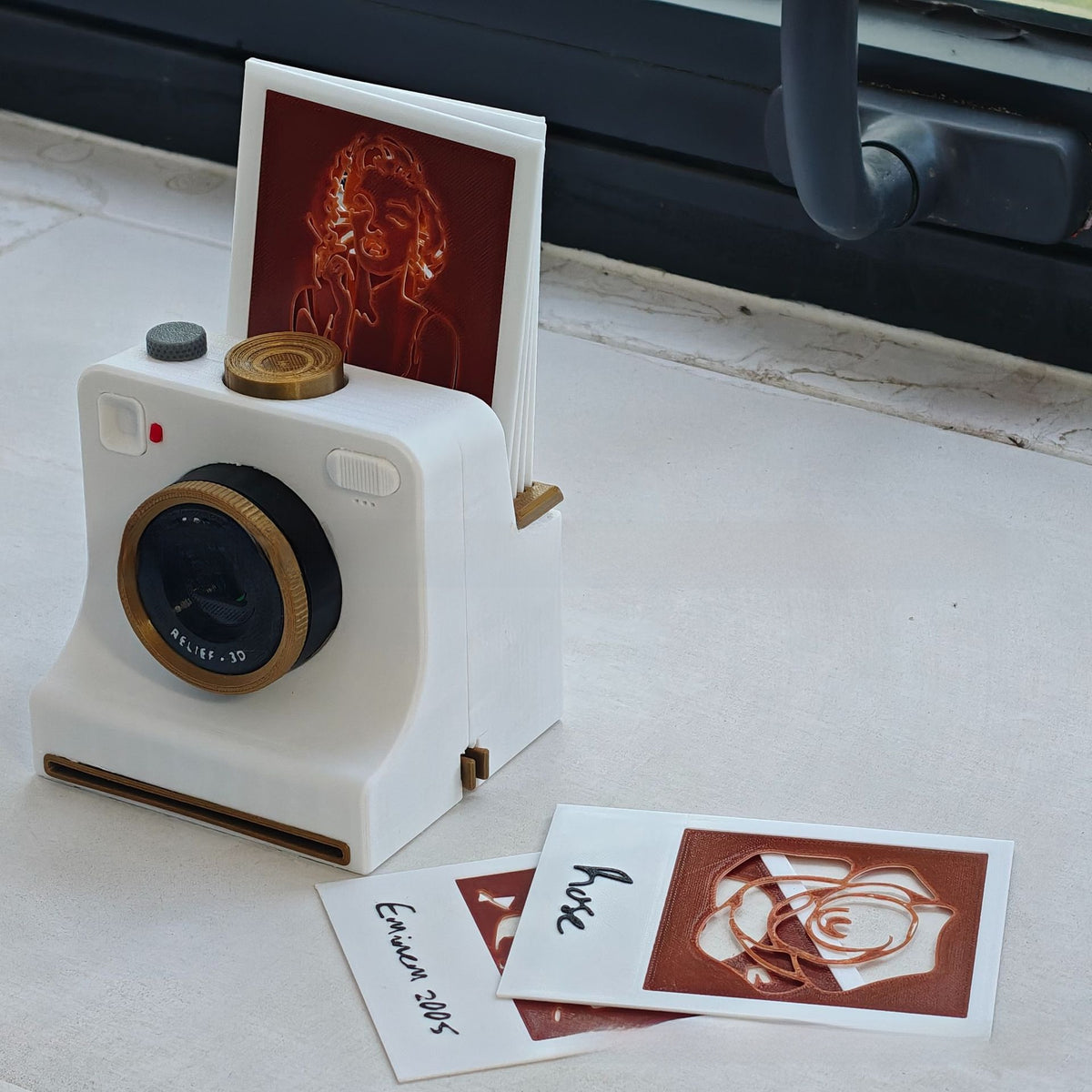 3D printed coffee flower camera