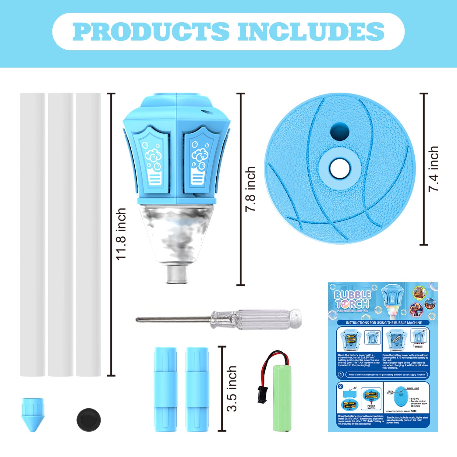 Automatic Outdoor Bubble Machine with Lights and Music
