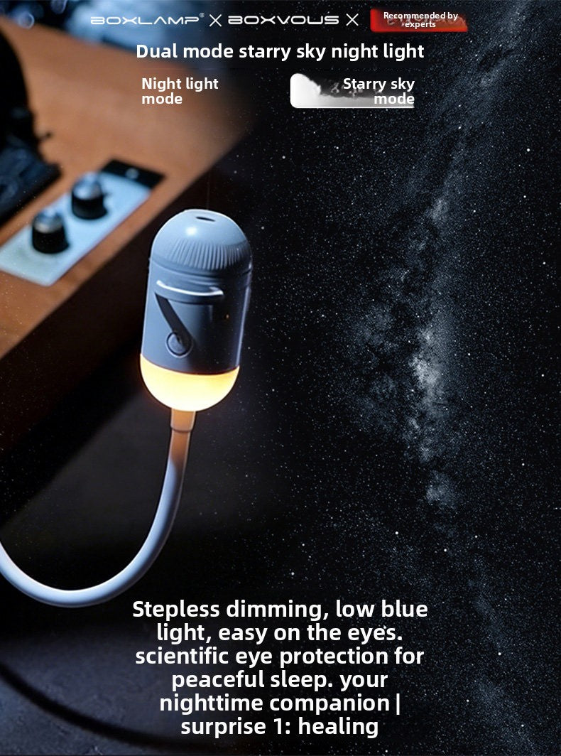 Dual Mode Star Projection Night Light with Voice Control