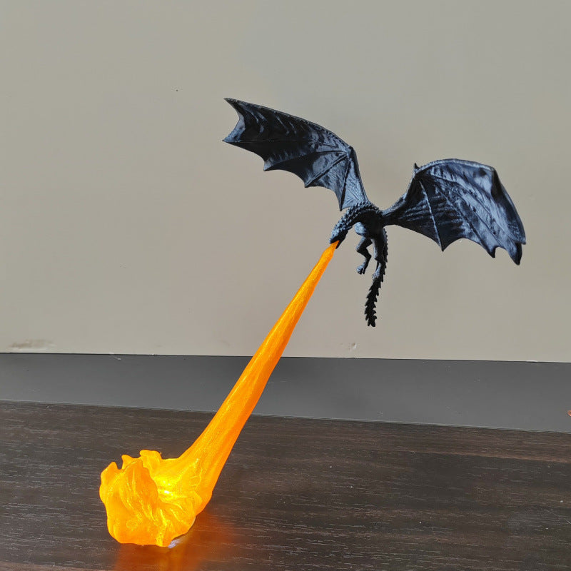3D Dragon Flame Book Nook – LED Fantasy Shelf Decor