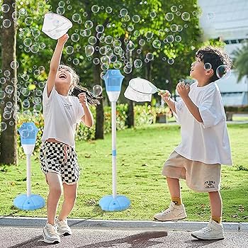 Automatic Outdoor Bubble Machine with Lights and Music