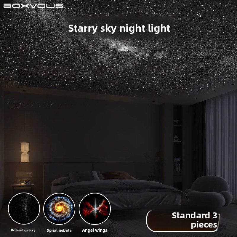 Dual Mode Star Projection Night Light with Voice Control