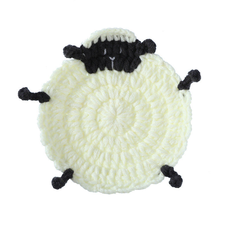 Handmade Animal Crochet Coaster – Cute Wool Drink & Table Protector