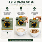 3D Latte Art Coffee Printer – Manual Coffee Art Stencil Maker with 5 Templates