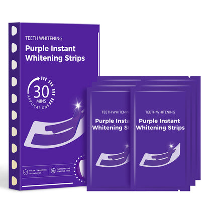 Purple Mint Teeth Whitening Strips - Pack of 14 strips | Professional At-Home Stain Removal Kit