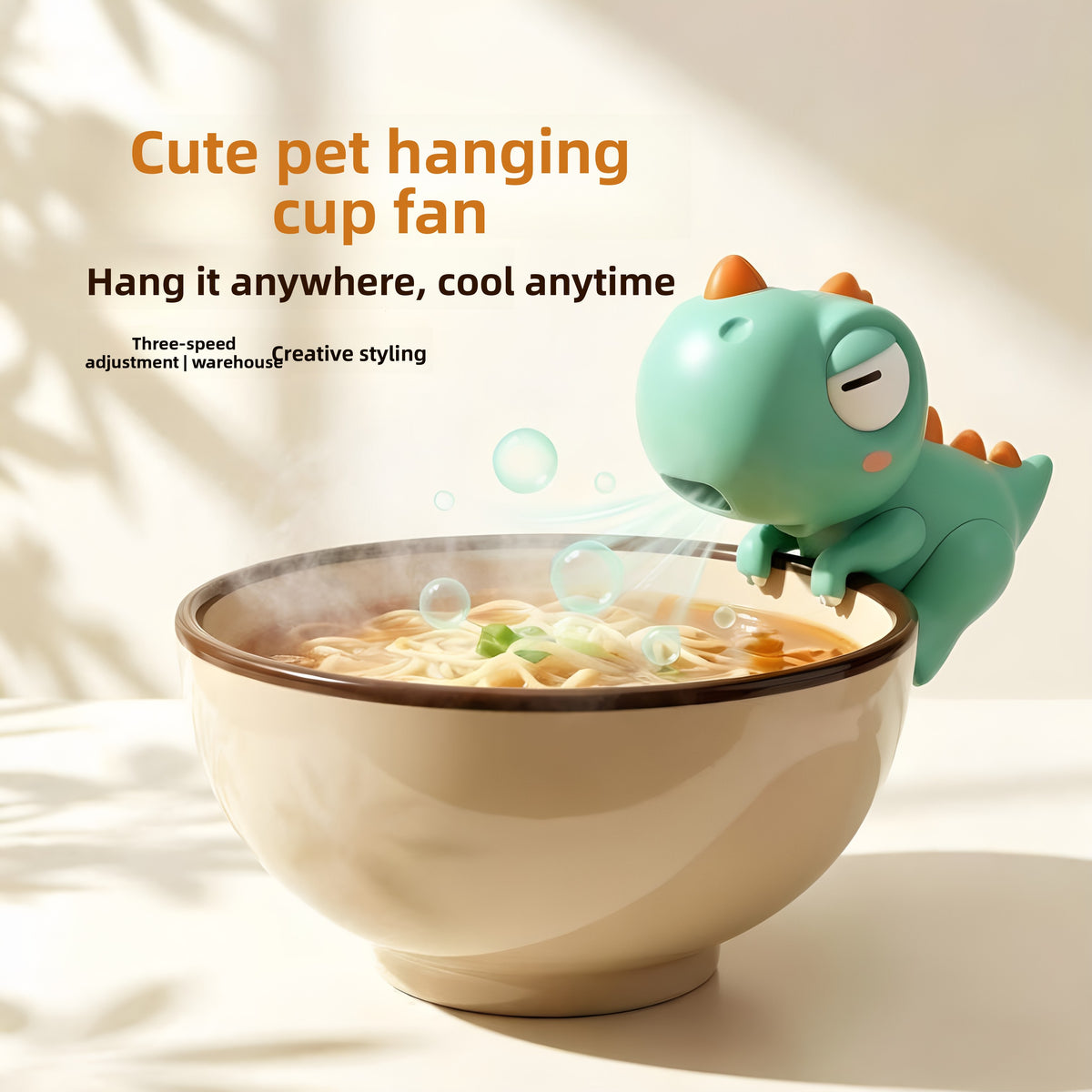 Portable Mini Fan Food Cooler – Cute Dinosaur & Elephant Design