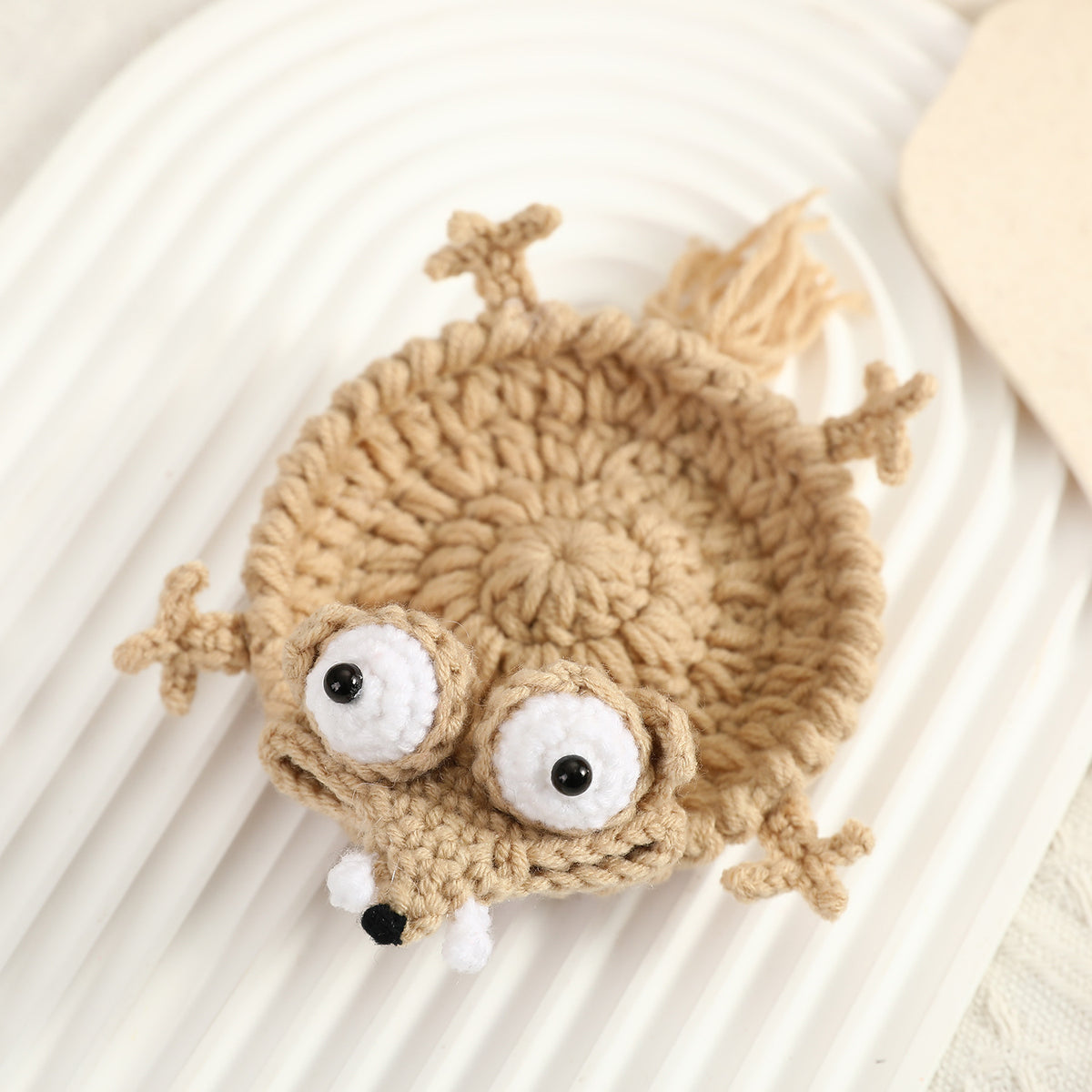 Handmade Animal Crochet Coaster – Cute Wool Drink & Table Protector