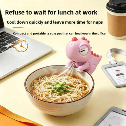 Portable Mini Fan Food Cooler – Cute Dinosaur & Elephant Design