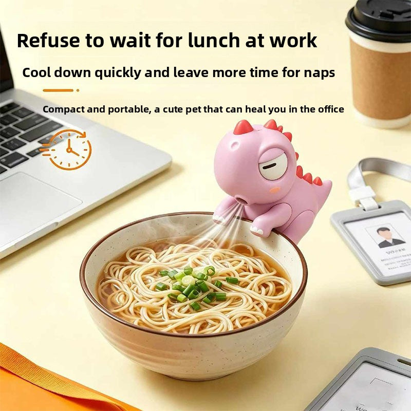 Portable Mini Fan Food Cooler – Cute Dinosaur & Elephant Design