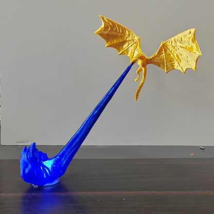 3D Dragon Flame Book Nook – LED Fantasy Shelf Decor