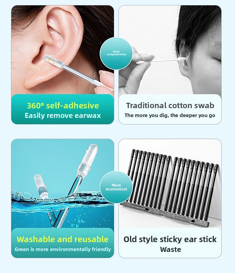 Soft Ear Wax Cleaner Sticks (24-Pack) | Safe Medical Resin Ear Cleaning Tool for Adults & Kids  Alternative premium title: