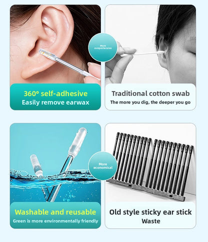 Soft Ear Wax Cleaner Sticks (24-Pack) | Safe Medical Resin Ear Cleaning Tool for Adults & Kids  Alternative premium title: