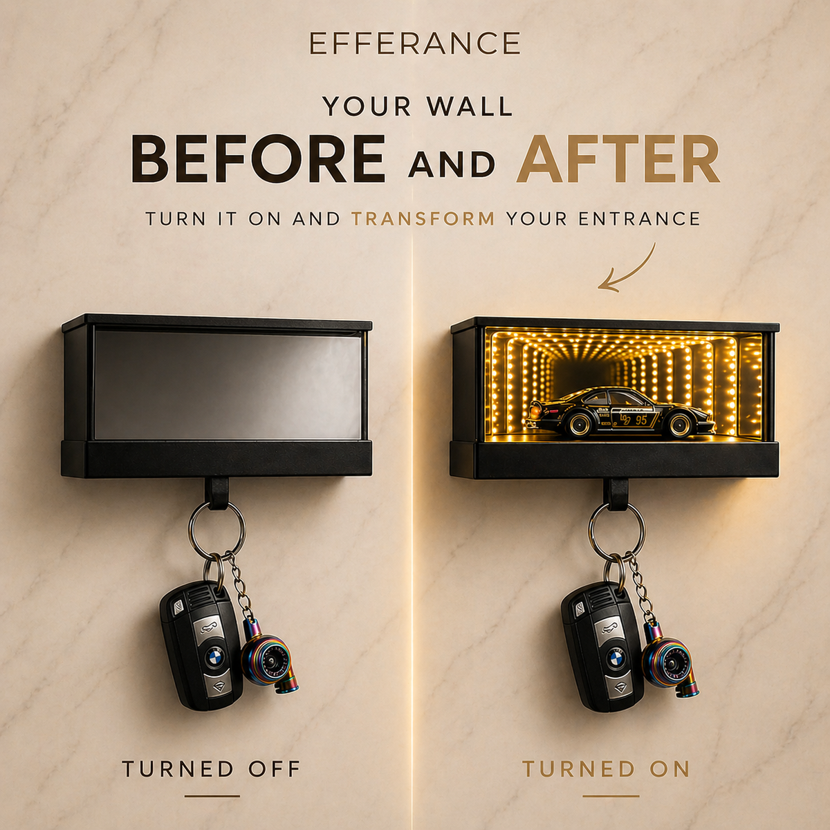 Efferance LED Key Holder for Car Enthusiasts