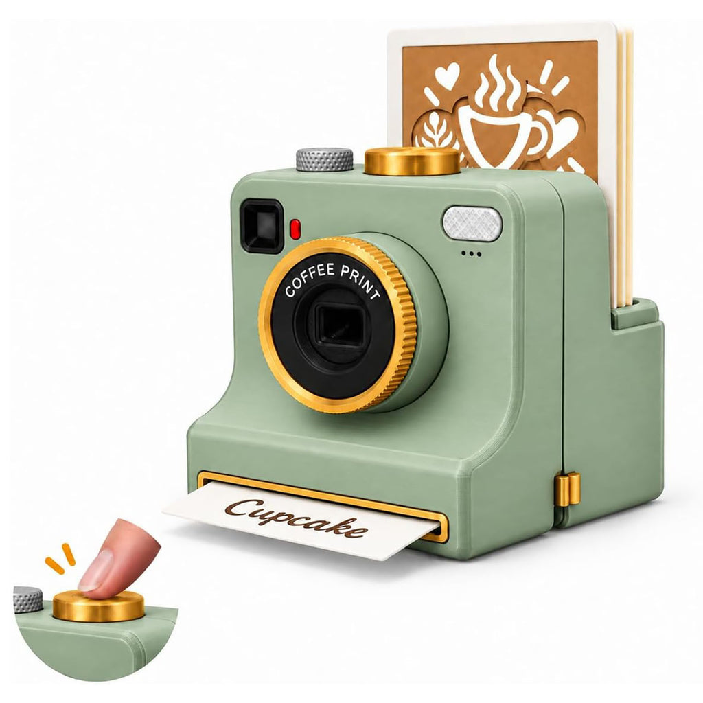3D Latte Art Coffee Printer – Manual Coffee Art Stencil Maker with 5 Templates