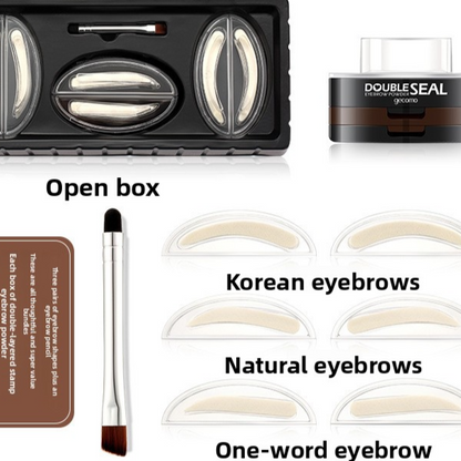 2-Tone Waterproof Eyebrow Powder Stamp | Smudge-Proof Brow Palette for Natural-Looking Brows