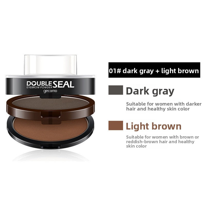 2-Tone Waterproof Eyebrow Powder Stamp | Smudge-Proof Brow Palette for Natural-Looking Brows