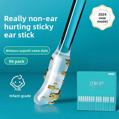 Soft Ear Wax Cleaner Sticks (24-Pack) | Safe Medical Resin Ear Cleaning Tool for Adults & Kids  Alternative premium title: