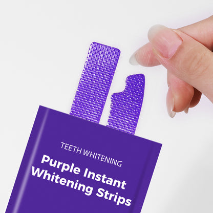 Purple Mint Teeth Whitening Strips - Pack of 14 strips | Professional At-Home Stain Removal Kit