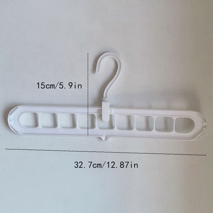 9-Hole Space Saving Clothes Hanger | Foldable Multi-Layer Wardrobe Organizer