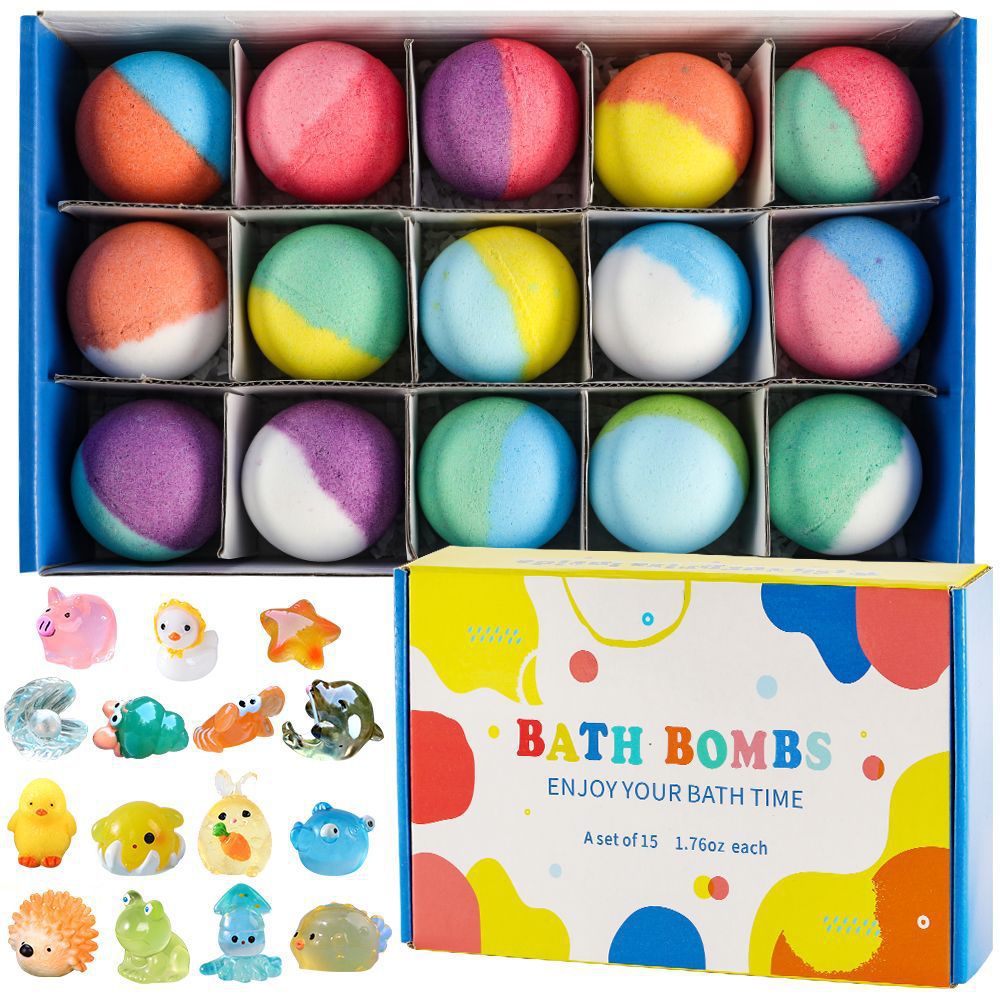 Efferance™ Childrens Surprise Bath bomb set with Hidden Toys