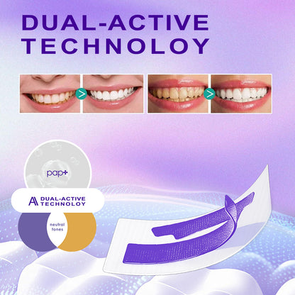 Purple Mint Teeth Whitening Strips - Pack of 14 strips | Professional At-Home Stain Removal Kit