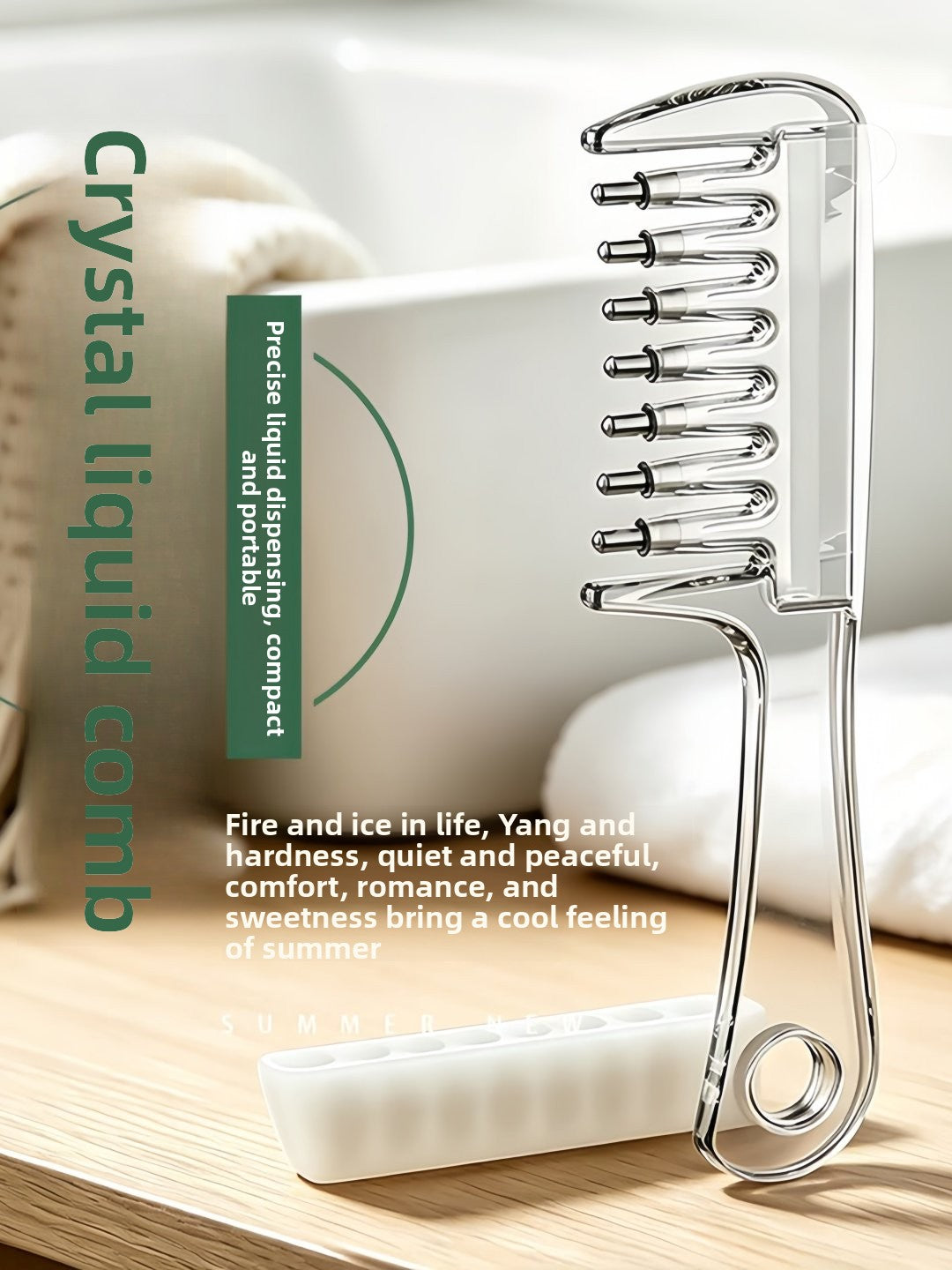 Crystal Liquid Application Comb for Hair Serums