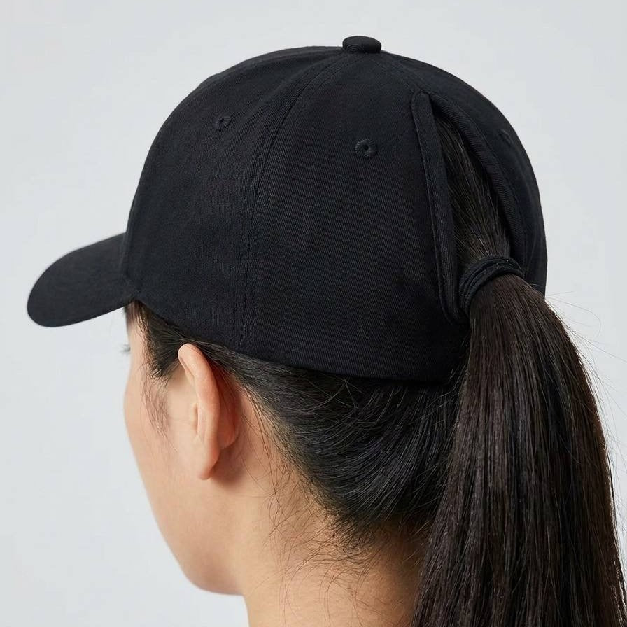 Magnetic Ponytail Baseball Cap – Wide Brim UV Protection Hat
