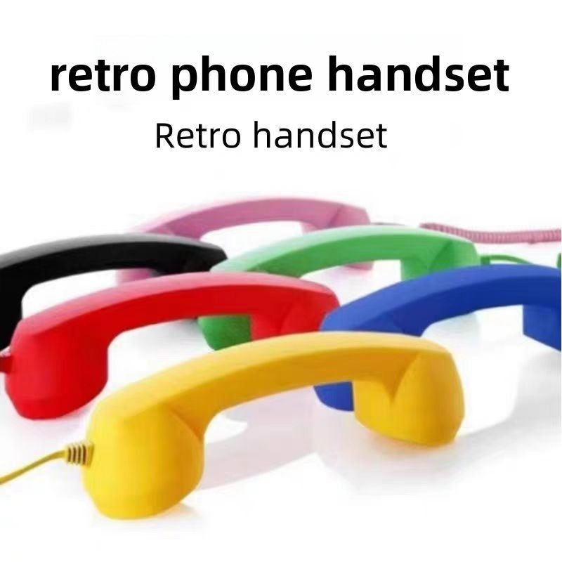 Retro Telephone Handset with Wired Microphone