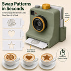 3D Latte Art Coffee Printer – Manual Coffee Art Stencil Maker with 5 Templates