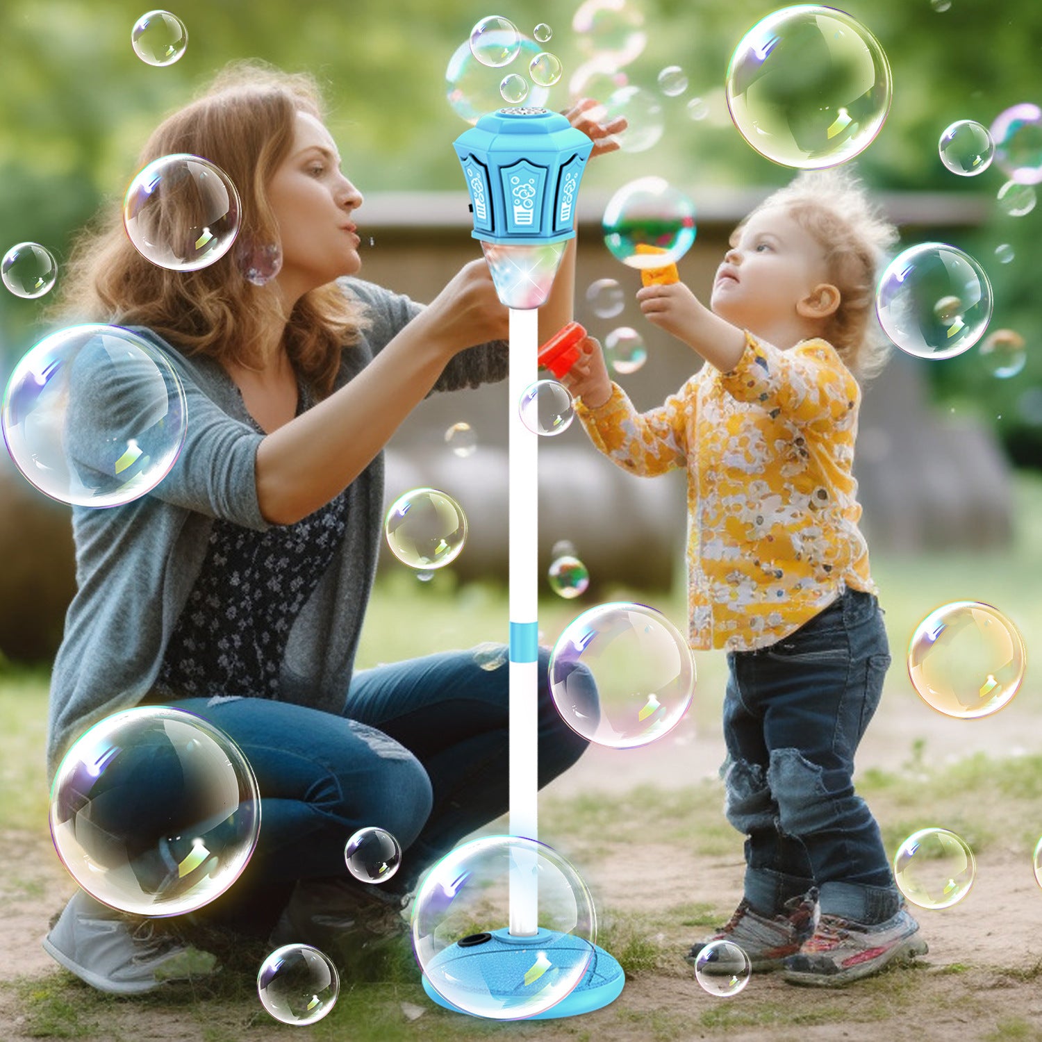 Automatic Outdoor Bubble Machine with Lights and Music