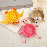 Handmade Animal Crochet Coaster – Cute Wool Drink & Table Protector