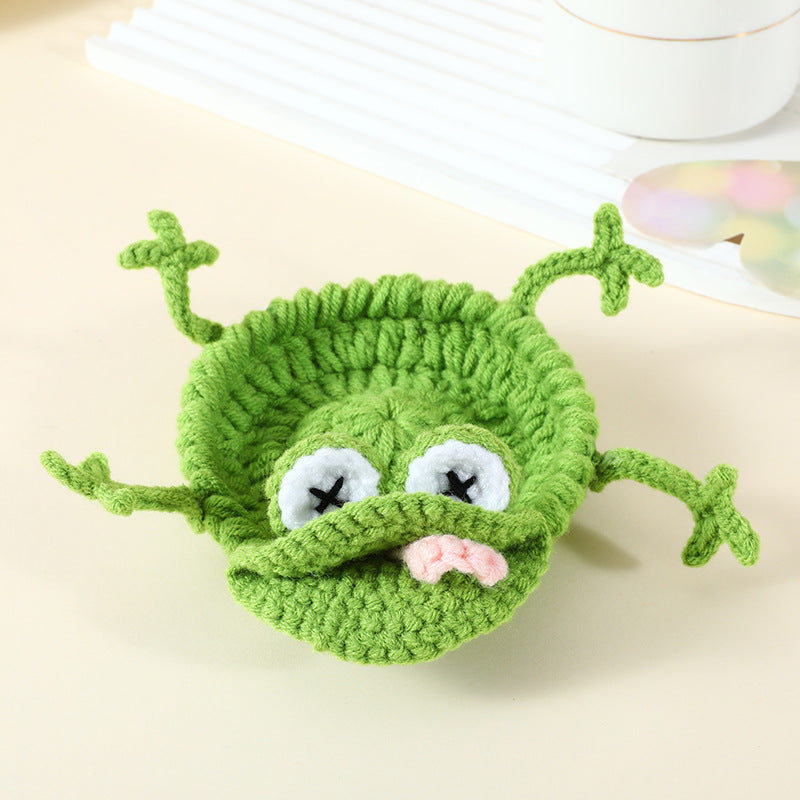 Handmade Animal Crochet Coaster – Cute Wool Drink & Table Protector