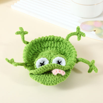 Handmade Animal Crochet Coaster – Cute Wool Drink & Table Protector